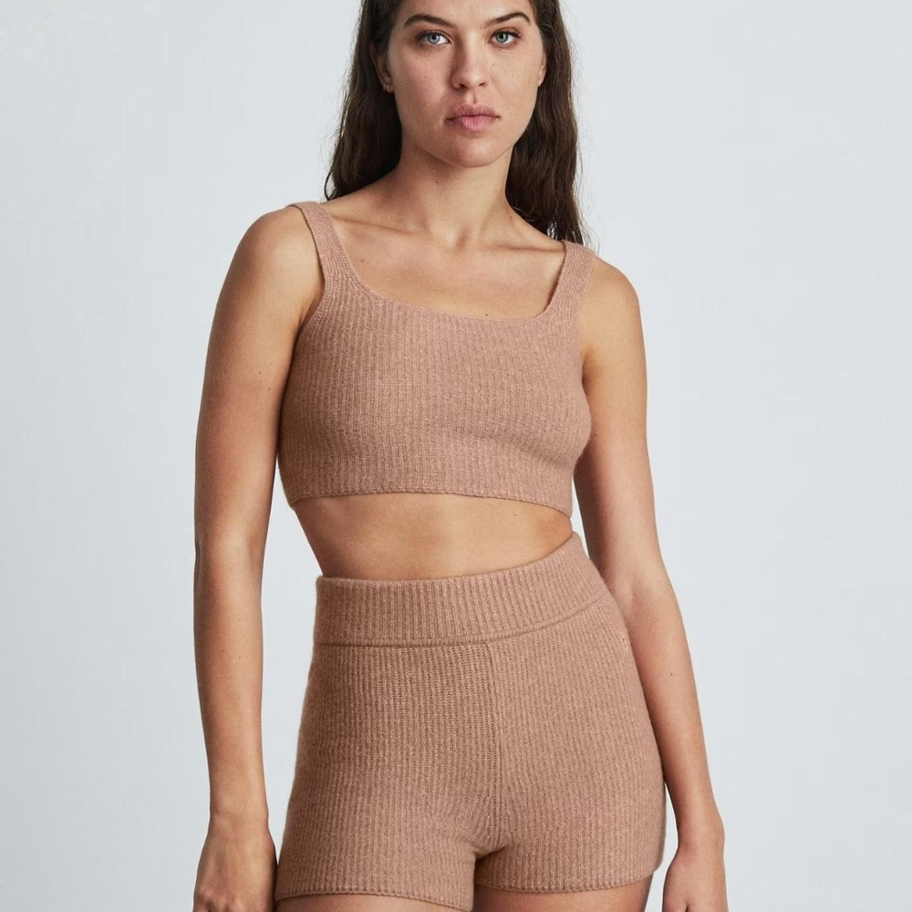 NEW Everlane The Cozy Stretch Tank in Camel